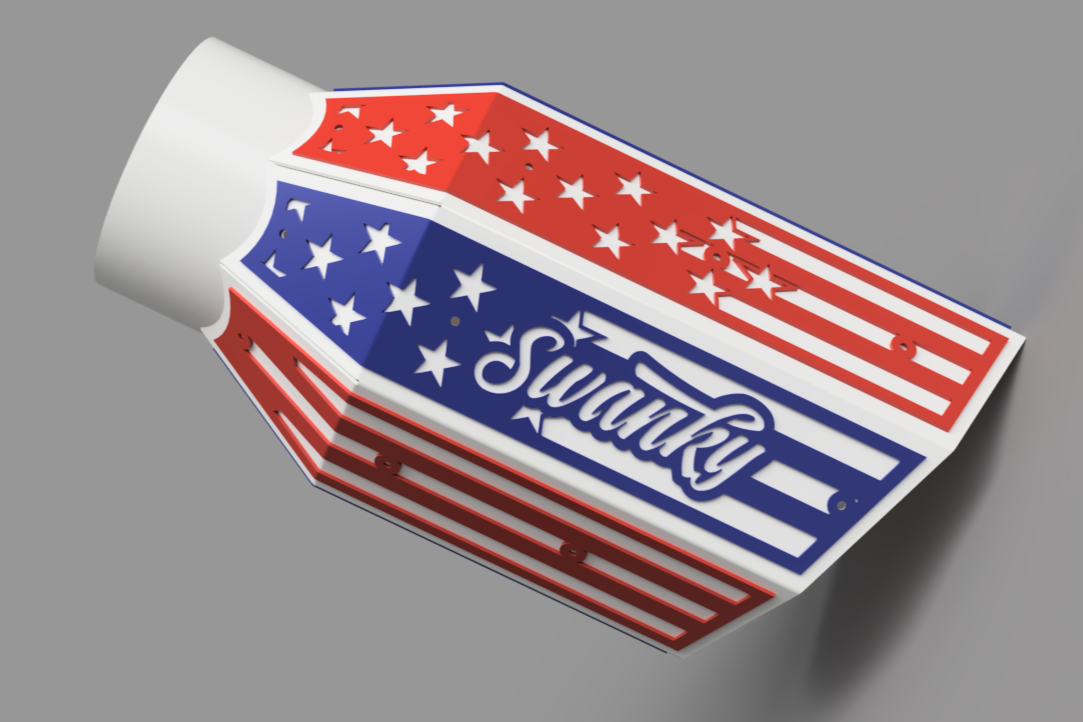 Stars & Stripes 8" Octagon Exhaust Tip